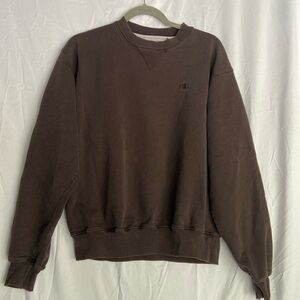 Brown Champion crewneck pullover